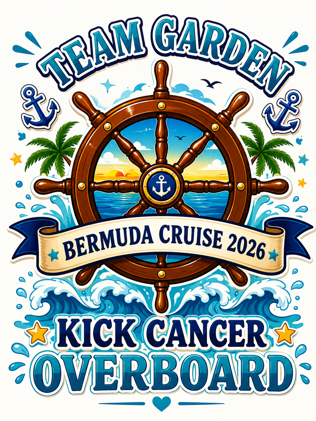 Personalized Kick Cancer Overboard 2026 Cruise Door Magnets