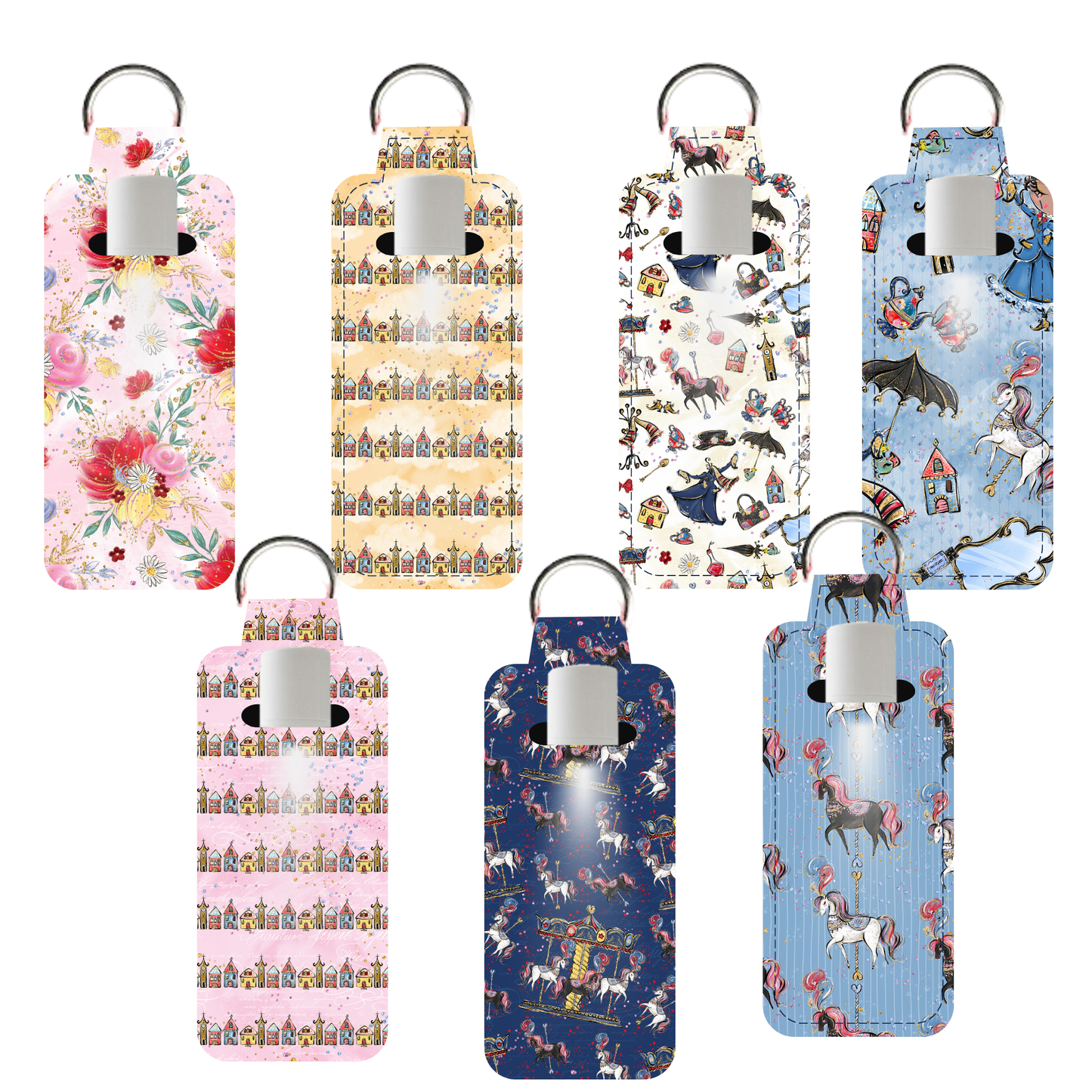 Mary Poppins Inspired Chapstick Holder Key Chains