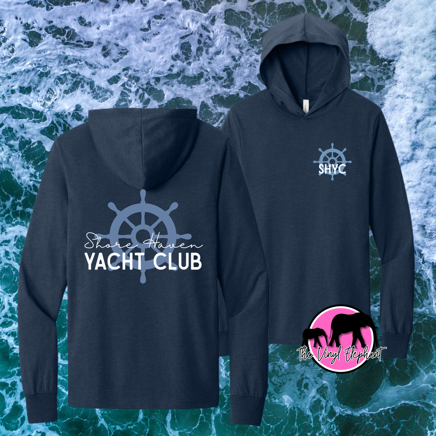 Shore Haven Yacht Club Long Sleeve Hoodie Shirt