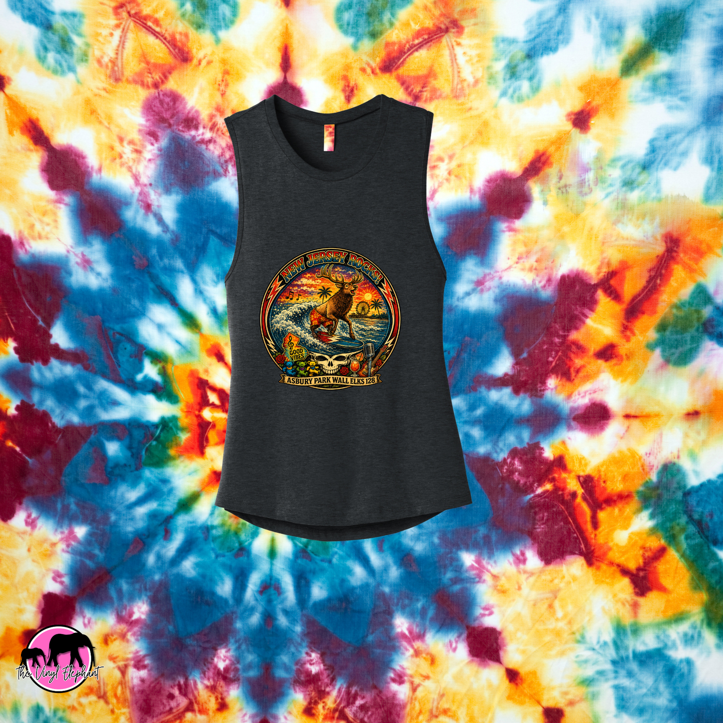 Haight Asbury Music Festival Women's Flowy Tank – Elks Lodge 128 | June 2026