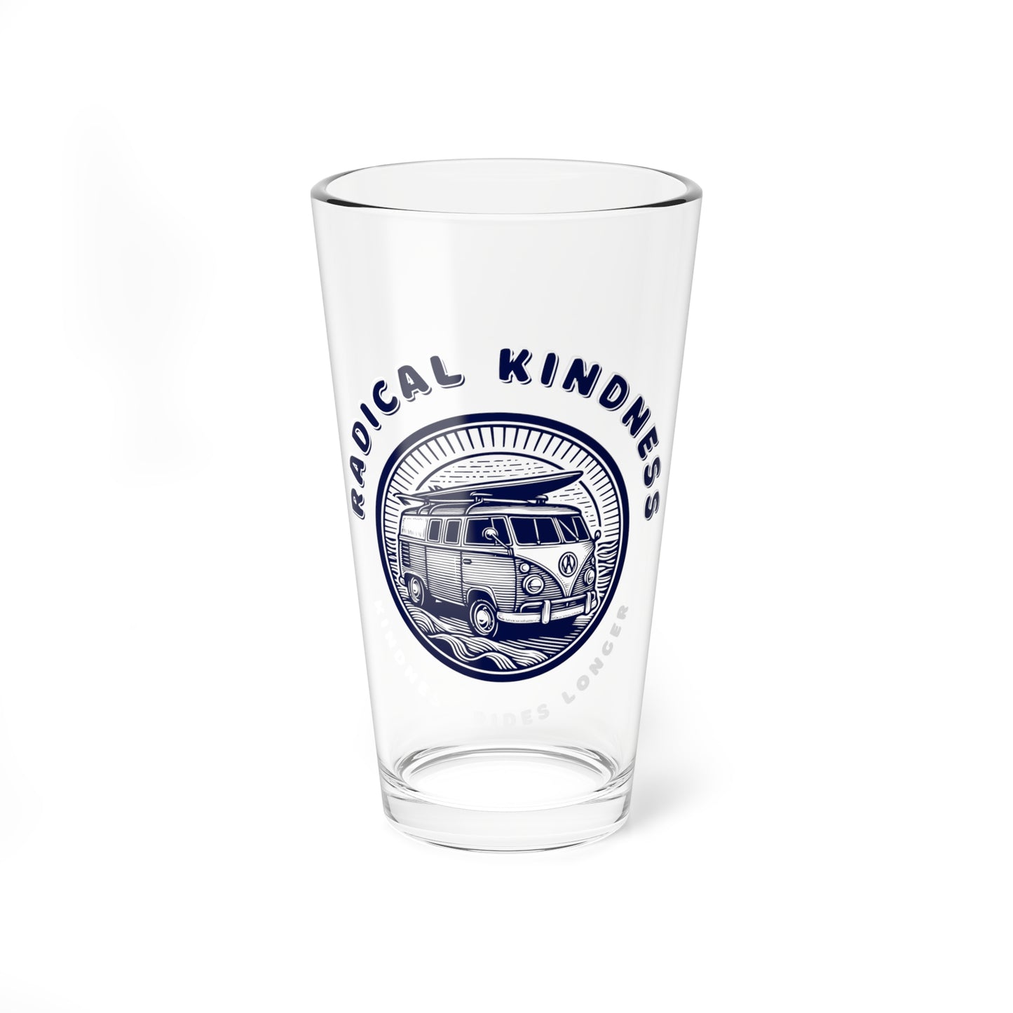 Mixing Glass — "Radical Kindness" Camper Van 16oz Pint Glass