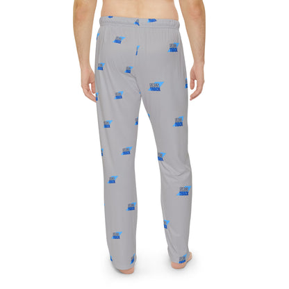 Men's Pajama Pants — Light Gray All-Over 'Music Track' Pattern Lounge Sleepwear