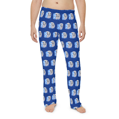 Blue Panda Logo Pajama Pants – Men's Cozy Sleep Lounge Pants
