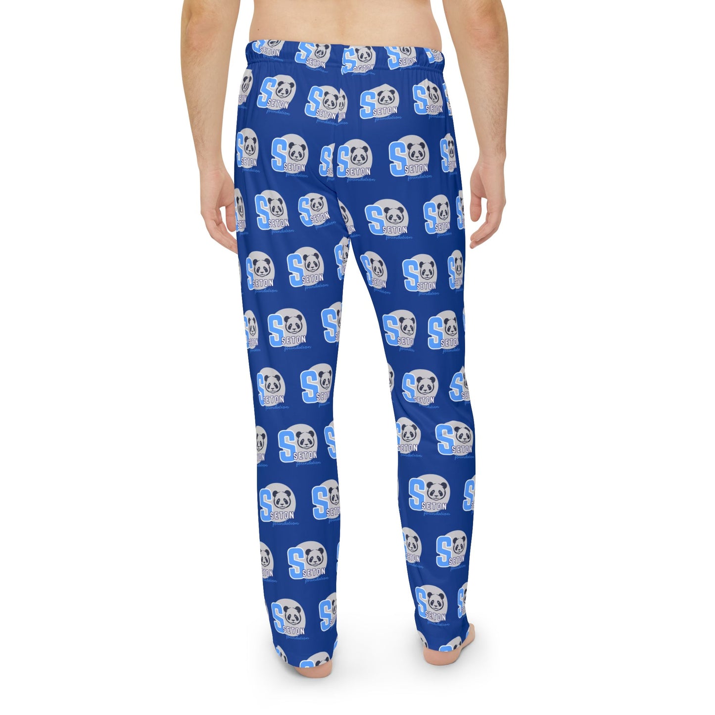 Blue Panda Logo Pajama Pants – Men's Cozy Sleep Lounge Pants