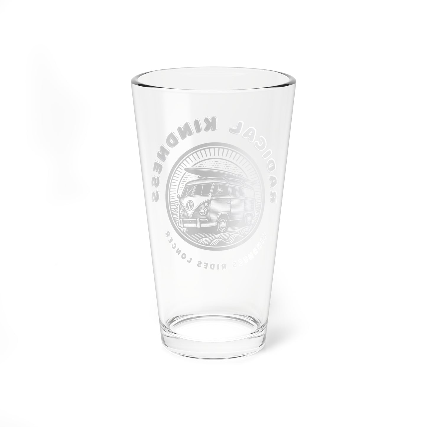 Mixing Glass — "Radical Kindness" Camper Van 16oz Pint Glass
