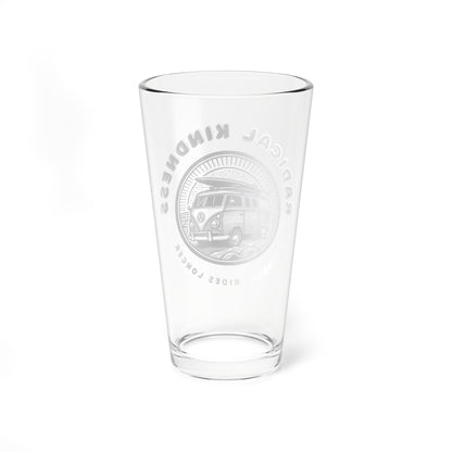 Mixing Glass — "Radical Kindness" Camper Van 16oz Pint Glass