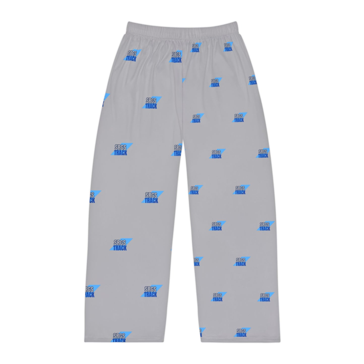 Men's Pajama Pants — Light Gray All-Over 'Music Track' Pattern Lounge Sleepwear