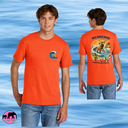 The Surfing Elk Tee - Unisex Crew Neck