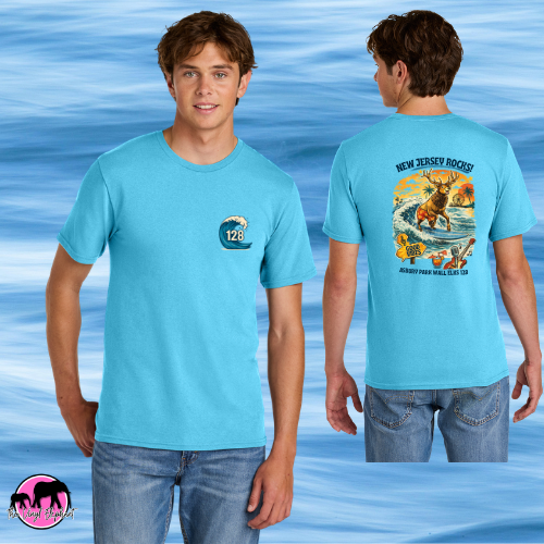 The Surfing Elk Tee - Unisex Crew Neck