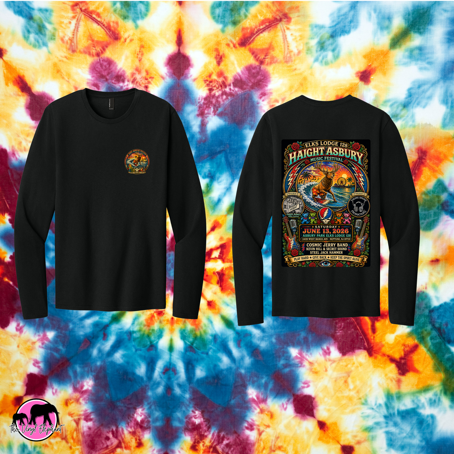 Haight Asbury Music Festival Long Sleeve Tee – Elks Lodge 128 | June 2026