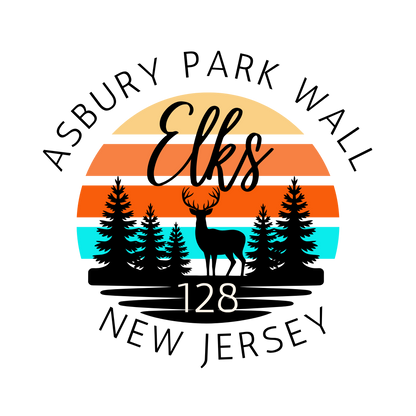 Elks Retro Sunset Wildlife Non-Fitted V-Neck Tee