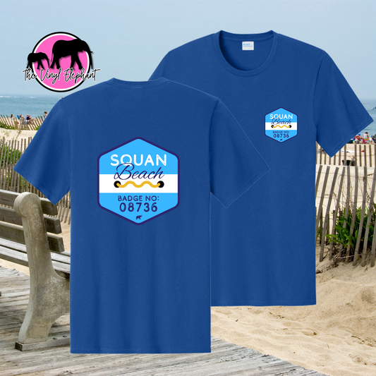 "Beach Badge" Personalized Jersey Shore Tee