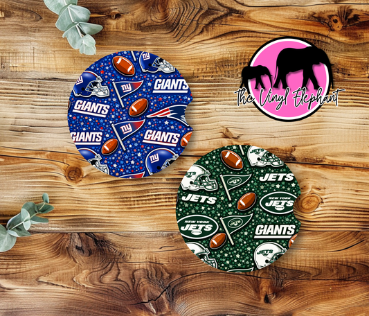 Favorite Pro Football Team Car Coasters