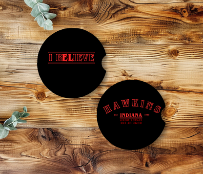 Stranger Things Inspired Car Coasters