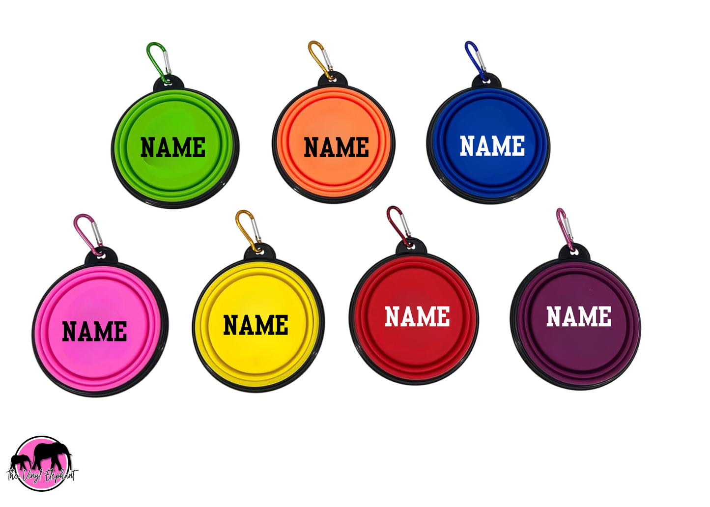 Personalized Portable and Collapsible Dog Bowl