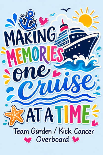 Personalized Kick Cancer Overboard 2026 Cruise Door Magnets