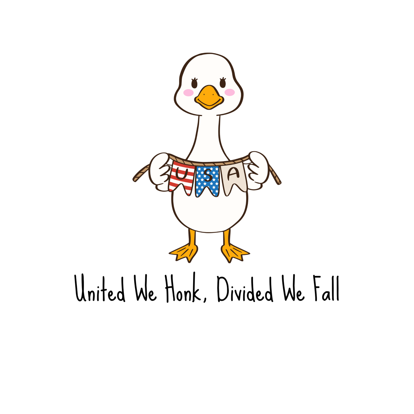 United We Honk, Divided We Fall — Die-Cut Sticker